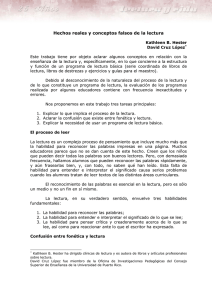 Hechos reales y conceptos falsos de la lectura
