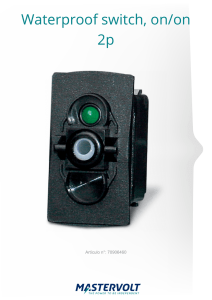 Waterproof switch, on/on 2p