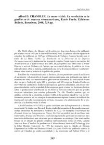 Reseña: La mano visible de Chandler y la gestión empresarial