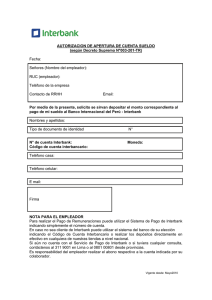 AUTORIZACION DE APERTURA DE CUENTA SUELDO