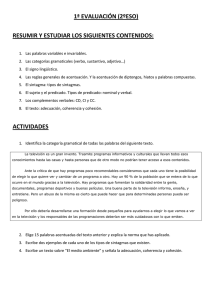 1ª EVALUACIÓN (2ºESO) RESUMIR Y ESTUDIAR LOS