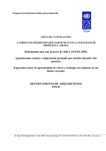 Informamos que este proceso ha sido CANCELADO. Agradecemos