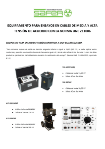 equipos vlf para ensayo de tensión soportada a muy baja frecuencia