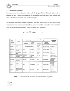 2.3.1 Microondas terrestres. La antena más común en las