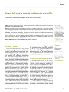 Manejo óptimo de la glucemia en el paciente neurocrítico