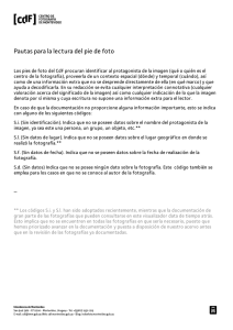 Pautas para la lectura del pie de foto
