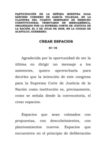 crear espacios - Suprema Corte de Justicia de la Nación