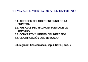 TEMA 5. EL MERCADO Y EL ENTORNO
