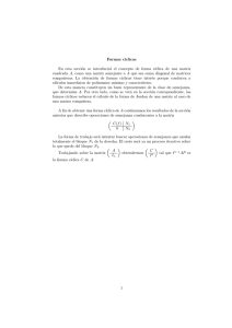 Formas cíclicas de una matriz