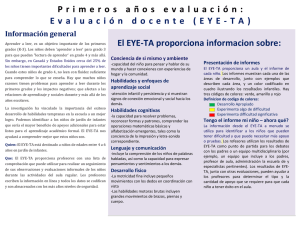 Primeros años evaluación: Evaluación docente (EYE-TA) El EYE