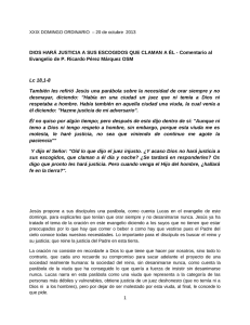 DIOS HARÁ JUSTICIA A SUS ESCOGIDOS QUE CLAMAN A ÈL