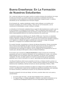 Buena Enseñanza: En La Formación de Nuestros Estudiantes