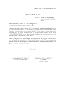 México, D.F., a 23 de noviembre de 1994. CIRCULAR NÚM.: 2015