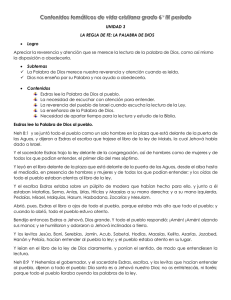 UNIDAD 3 LA REGLA DE FE: LA PALABRA DE