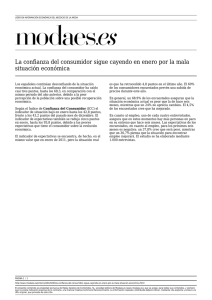 La confianza del consumidor sigue cayendo en enero por la mala