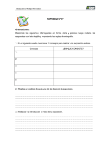 ACTIVIDAD N° 07 Orientaciones: Responde las siguientes