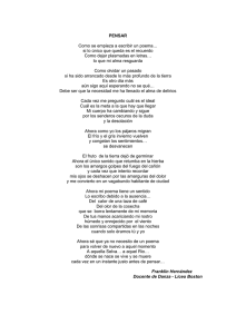 PENSAR Como se empieza a escribir un poema… si lo único que
