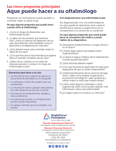 Las Cinco Preguntas Principales que Puede Hacer a su Oftalmólogo