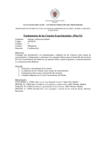 Fundamentos de las Ciencias Experimentales (Plan 92)