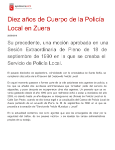 Diez años de Cuerpo de la Policía Local en Zuera