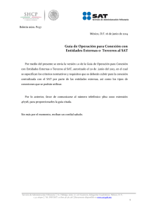 Guía de Operación para Conexión con Entidades Externas o