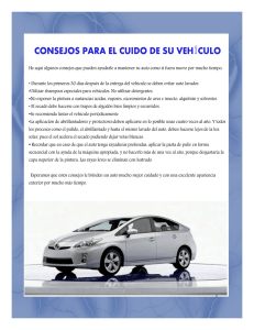 CONSEJOS PARA EL CUIDO DE SU VEH CULO Í
