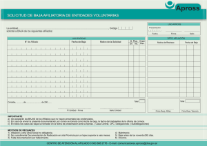 Solicitud de baja