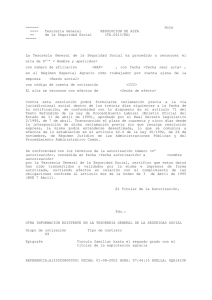 ====== ==== == ===== Hoja Tesorería General RESOLUCION DE