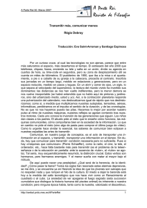 Comunicar vs. Transmitir: Reflexiones Filosóficas de Régis Debray