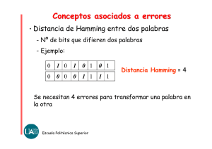 Distancia de Hamming: Detección y Corrección de Errores