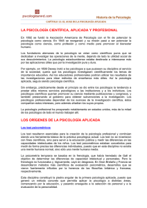 Historia de la Psicología Aplicada: Auge y Orígenes