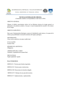 TECNICAS GENERALES DE CIRUGÍA