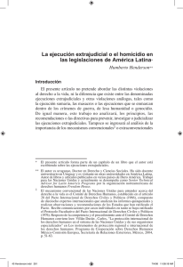 La ejecución extrajudicial o el homicidio en las legislaciones de