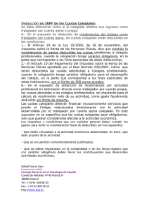 Deducción en IRPF de las Cuotas Colegiales: Se debe