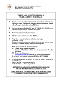 Trámite diploma grado académico de bachiller