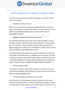 Cuatro aspectos que frenan tu camino al éxito