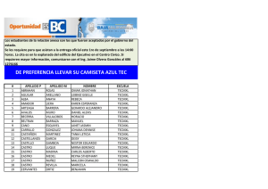 DE PREFERENCIA LLEVAR SU CAMISETA AZUL TEC