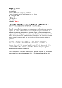 LAUDO DICTADO EN CUMPLIMIENTO DE UNA SENTENCIA