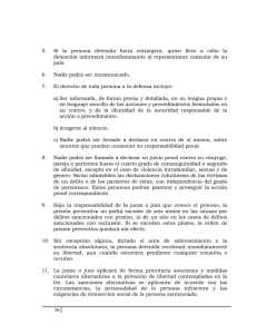 56 5. Si la persona detenida fuera extranjera, quien lleve a cabo la