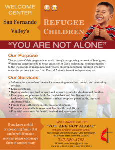 “YOU ARE NOT ALONE”