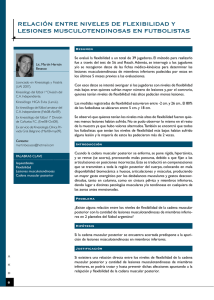 relación entre niveles de flexibilidad y lesiones musculotendinosas