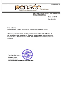 Date: Jan 2015 Ref: O8SX7v7 Dear Author(s), Gumaro Alvarez