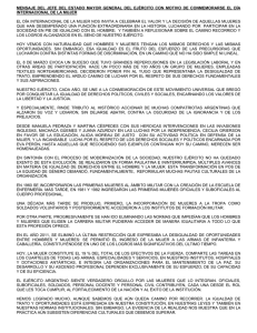mensaje del jefe del estado mayor general del