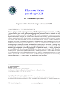 Educación Holista para el siglo XXI