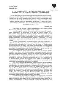 la importancia de nuestros hijos
