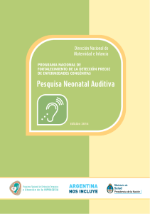 Pesquisa Neonatal Auditiva: Manual de Procedimientos (Argentina)