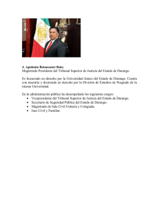 J. Apolonio Betancourt Ruiz. Magistrado Presidente del Tribunal