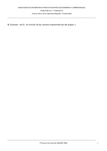 5. Expresar sen3α en función de las razones trigonométricas del