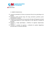 C. ÁMBITO URGENCIAS: Asistencia continuada de 24 horas con