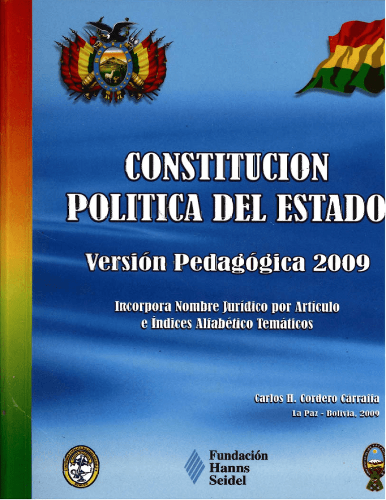 Constitución Política Del Estado - Versión - Hanns-Seidel